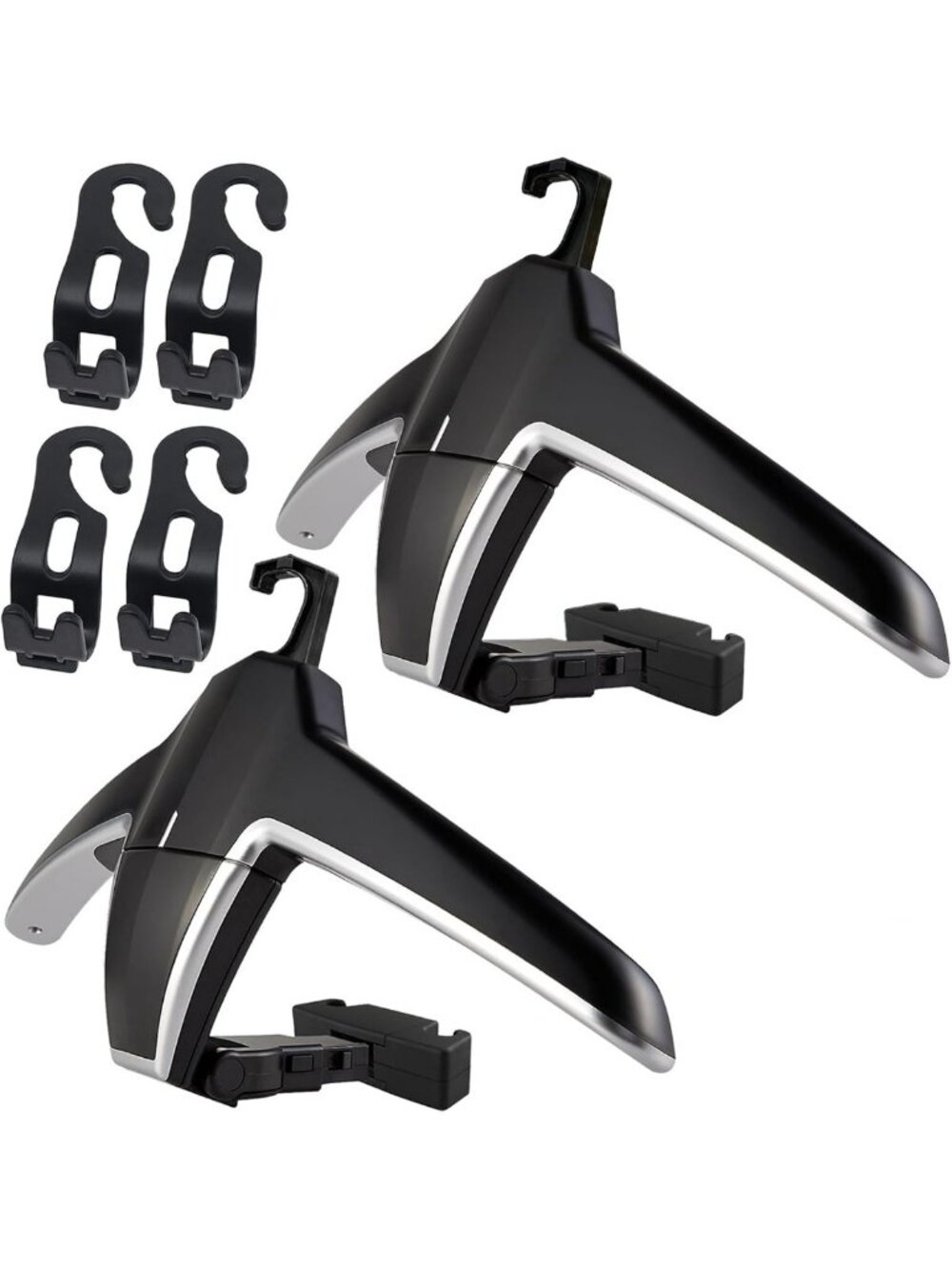 2 Car Coat Hangers & 4 Headrest Hooks - Organize Your Vehicle Efficiently!